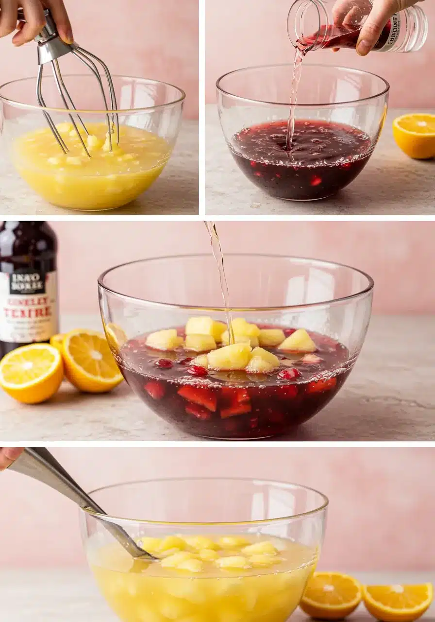 Shirley Temple Punch preparation steps