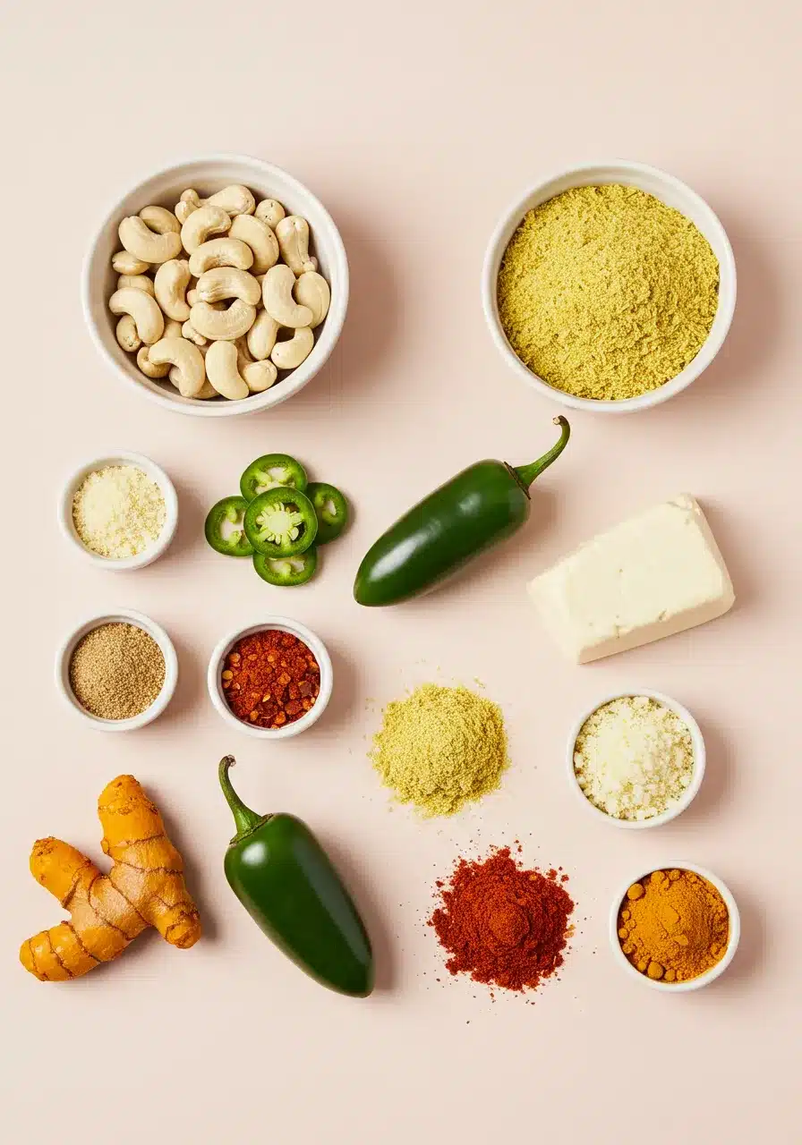 Ingredients for Homemade Pepper Jack Cheese Pepper jack cheese ingredients flatlay