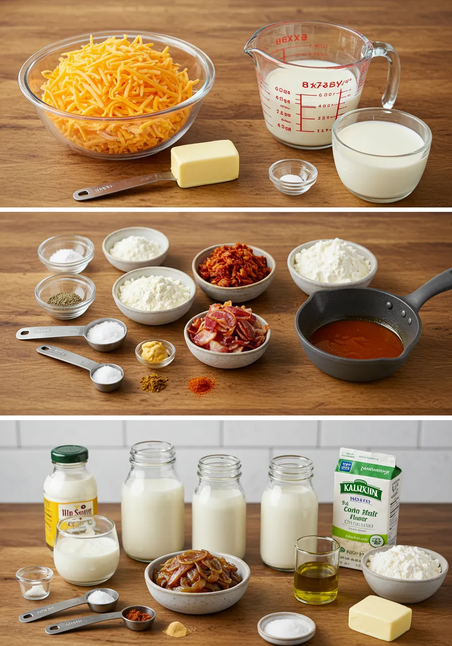 Melted Colby cheese sauce in a pan, smooth and creamy, perfect for mac and cheese or dipping.