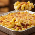 Smoked Mac Cheese Recipe with a rich, creamy cheese sauce and a golden, smoky crust.