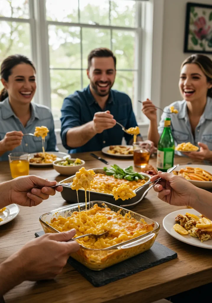 Smoked Mac Cheese Recipe with a rich, creamy cheese sauce and a golden, smoky crust.