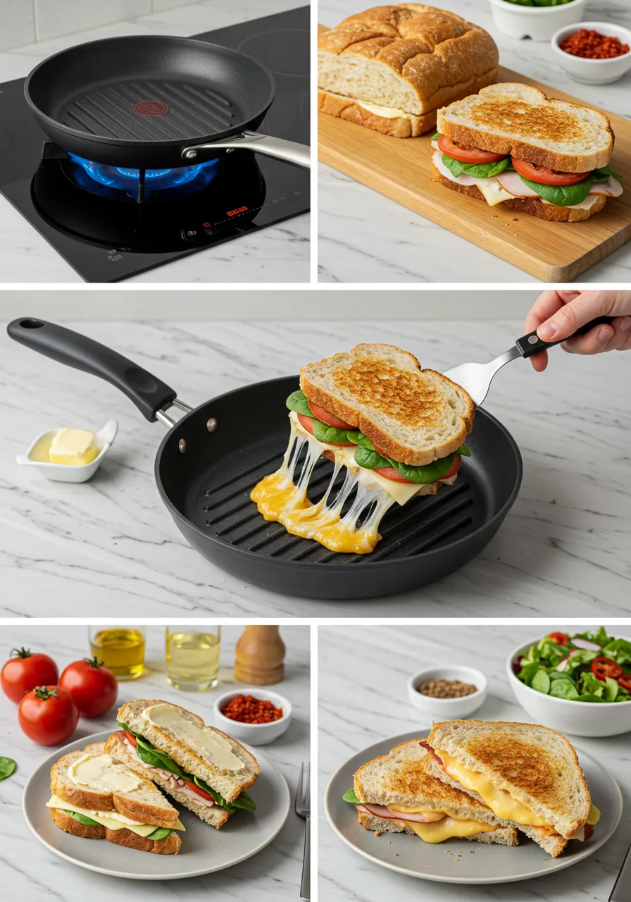 Grilled cheese sandwich on whole grain bread. Melted, reduced-fat cheese is visible. Focus keyword: Calories of a Grilled Cheese Sandwich.