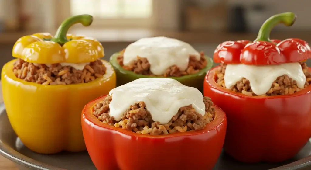 Delicious Costco-style stuffed peppers with cheese