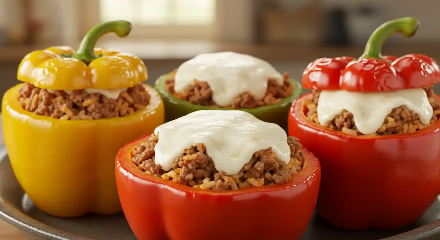 Delicious Costco-style stuffed peppers with cheese