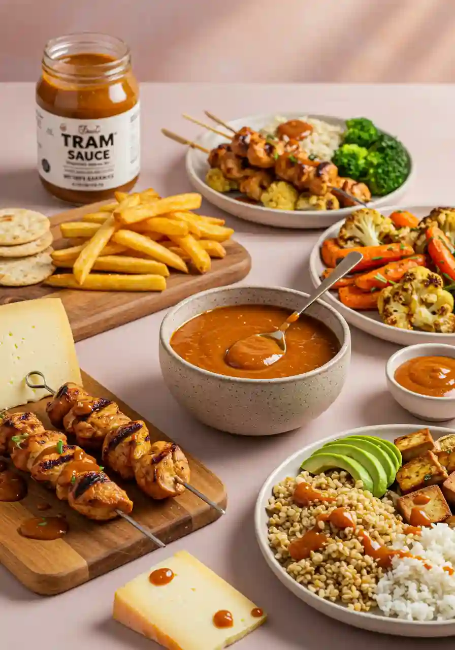 Delicious Ways to Serve Tram Sauce Various dishes served with Tram Sauce