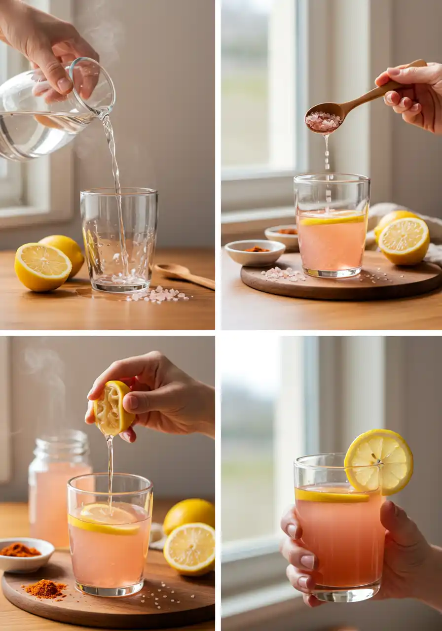 How to Make the Pink Salt Trick Drink Four steps to make the pink salt morning drink