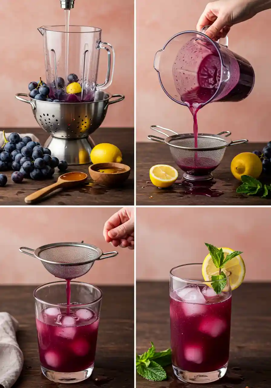 How to Make a Homemade Grape Riot in 5 Steps Steps to make Homemade Grape Riot drink