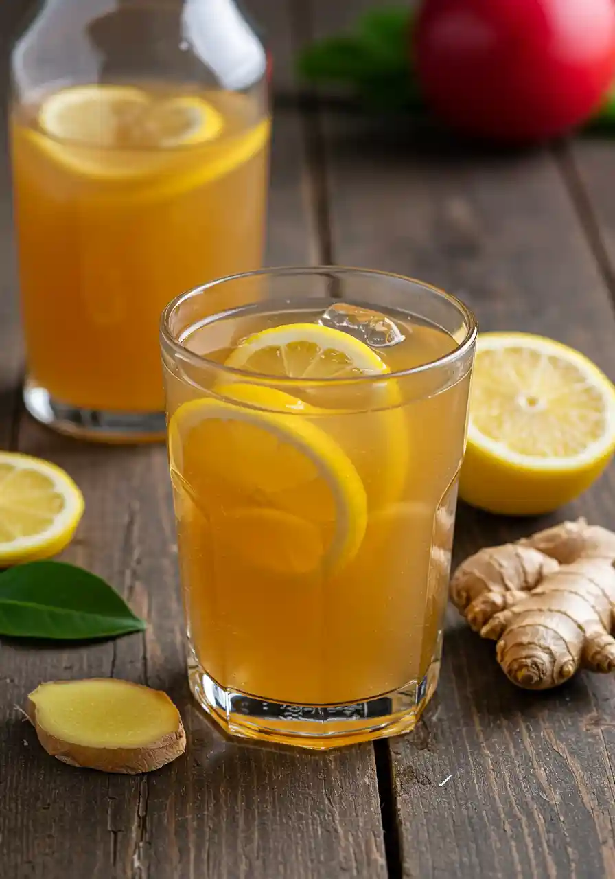 Serving 2 Suggestions for Natural Mounjaro Recipe Refreshing natural mounjaro drink served in a glass with lemon slices and honey, with different serving suggestions for every occasion.